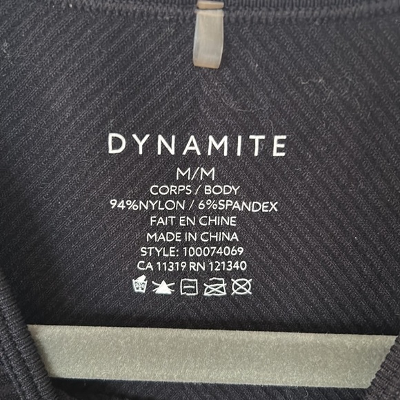 Dynamite Long Sleeve Crew Neck Ribbed Top - Picture 3 of 5
